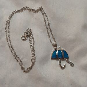 Umbrella blue necklace